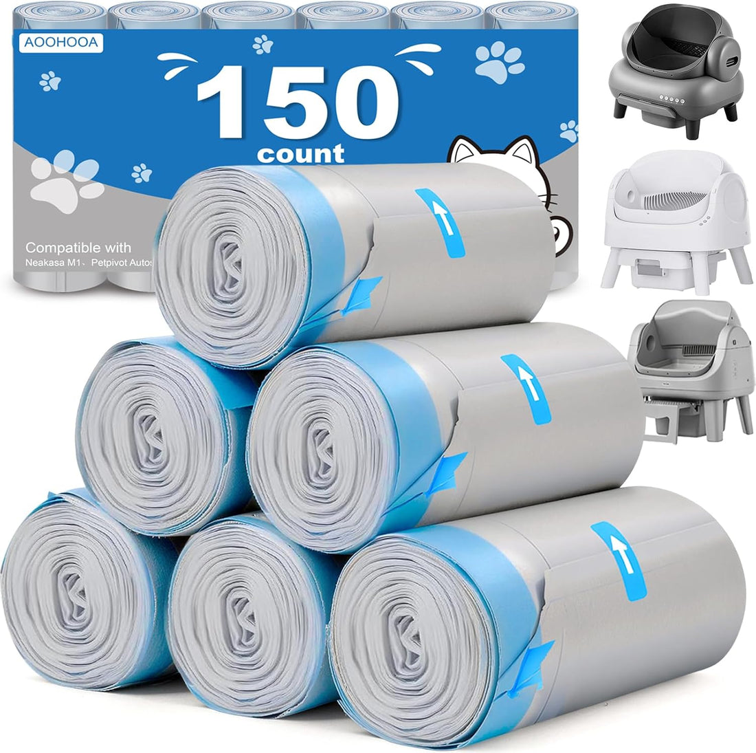 Automatic Litter Box Bags 26"x11.8" for Cmg Fmo Fstg Paru