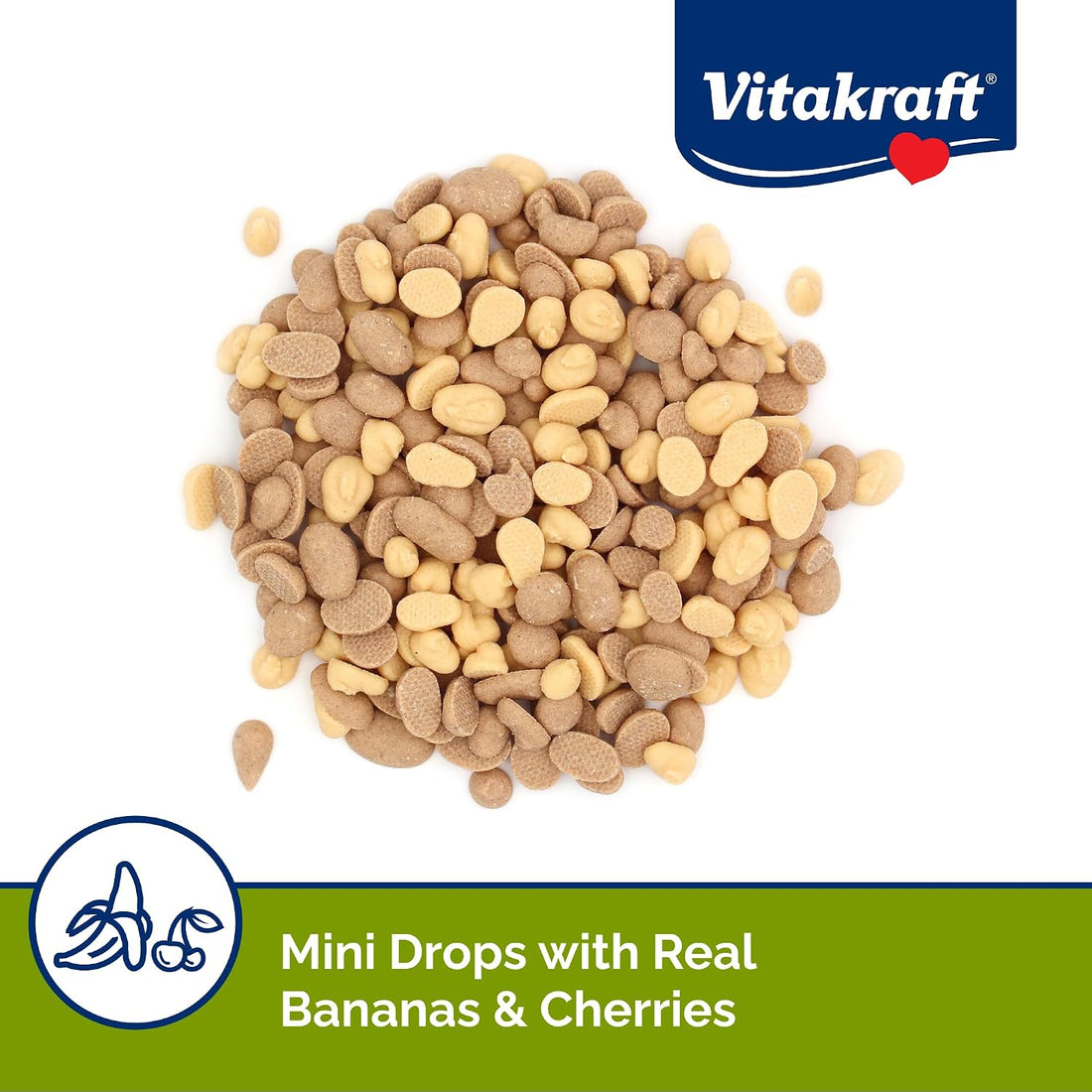 Vitakraft Mini Drops Dwarf Hamster/Rat/Mouse Treat Cherry-Banana 2.5