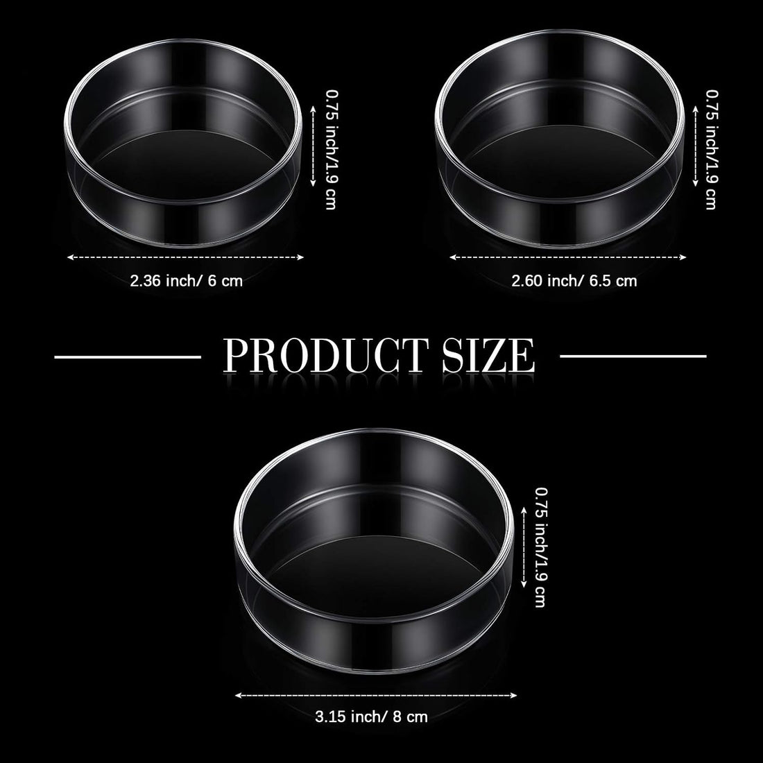 Patelai 3 Pcs Shrimp Feeding Dish, Clear Glass Aquarium Feeder Bowl
