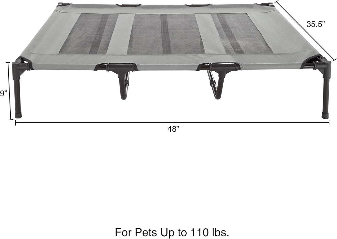Elevated Dog Bed - 48x35.5-Inch Portable Pet Bed with Non-Slip Feet