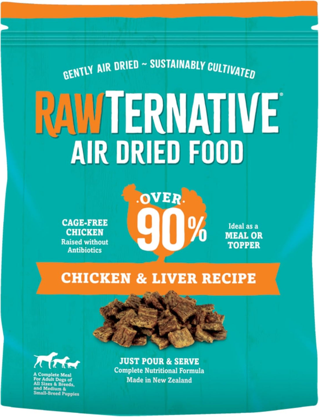 RawTernative Air-Dried Dog Food, Beef & Beef Organs Recipe, 3 lb