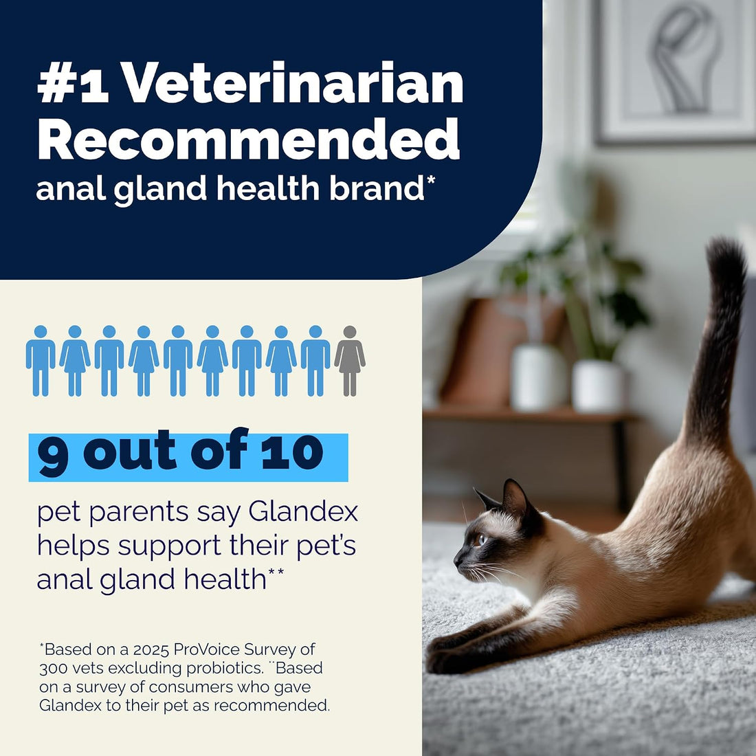 Vetnique Glandex for Cats, Anal Gland Powder & Fiber Supplement