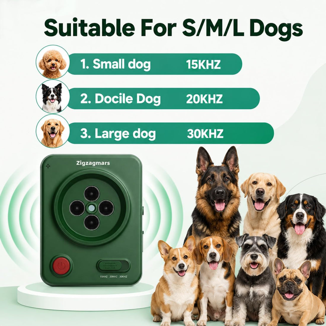 Ultrasonic Anti Barking Device for Dogs, No App, Instant Use