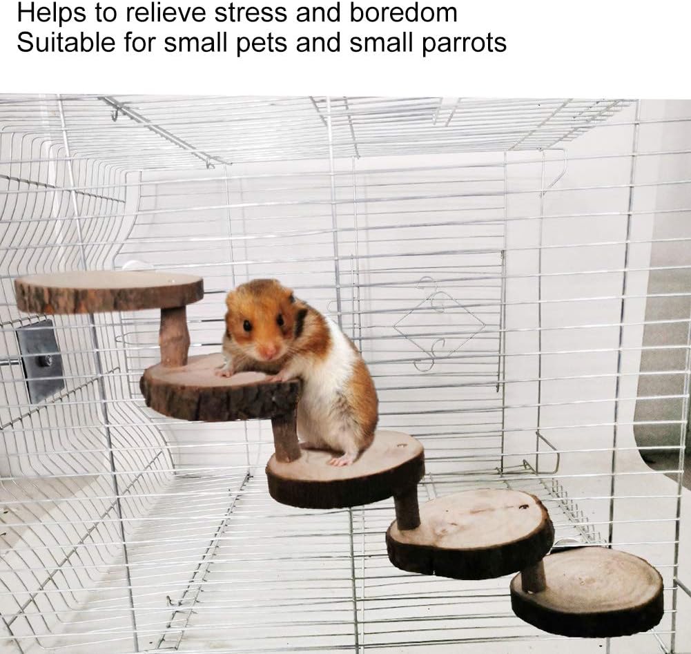 Tiiyee Wooden Hamster Ladder
