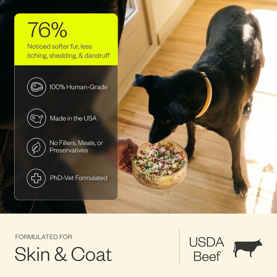 Maev Human-Grade Fresh-Frozen Beef Dog Food, Skin & Coat Formula