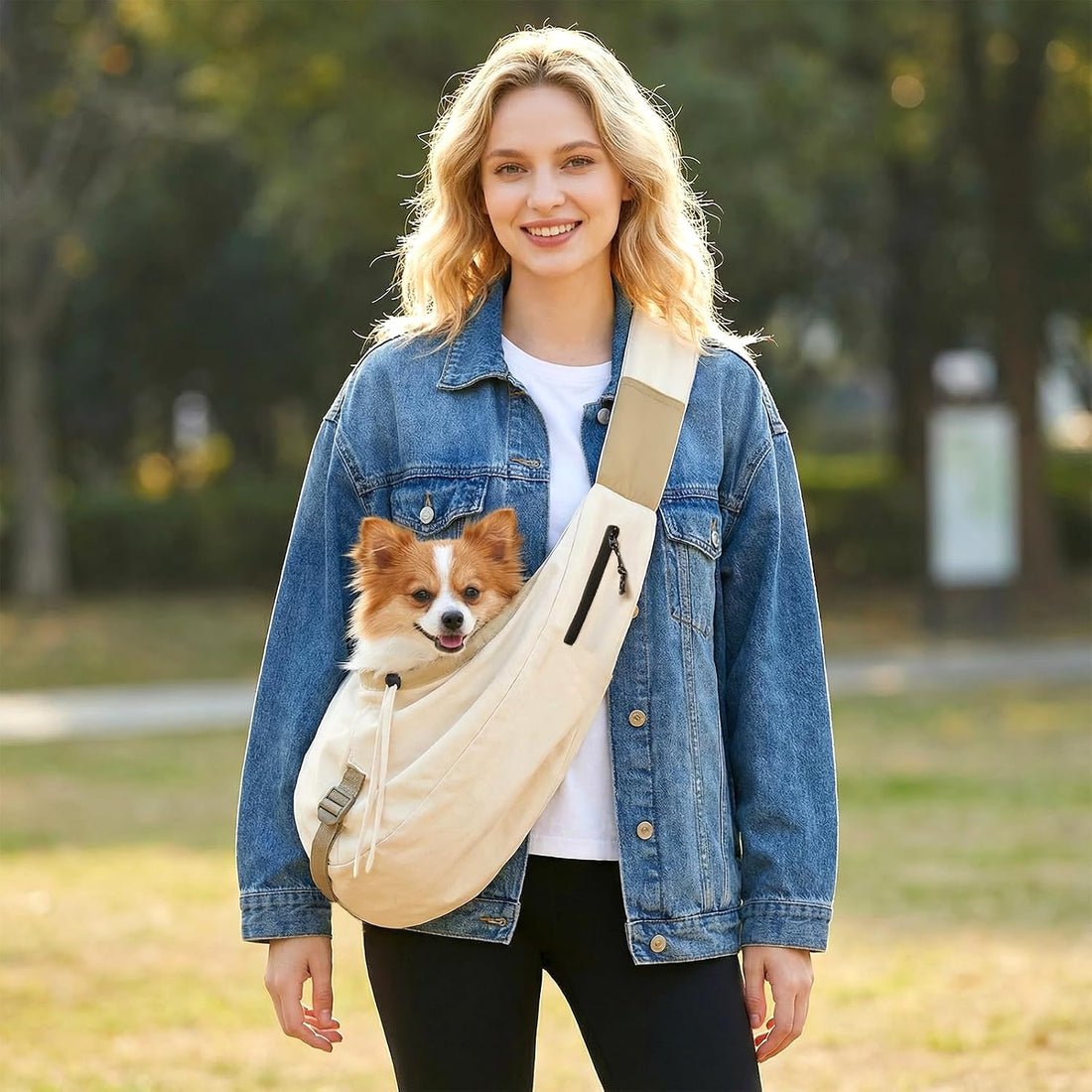 Dog Carrier Sling for Small Dogs/Cats Up to 15 lbs