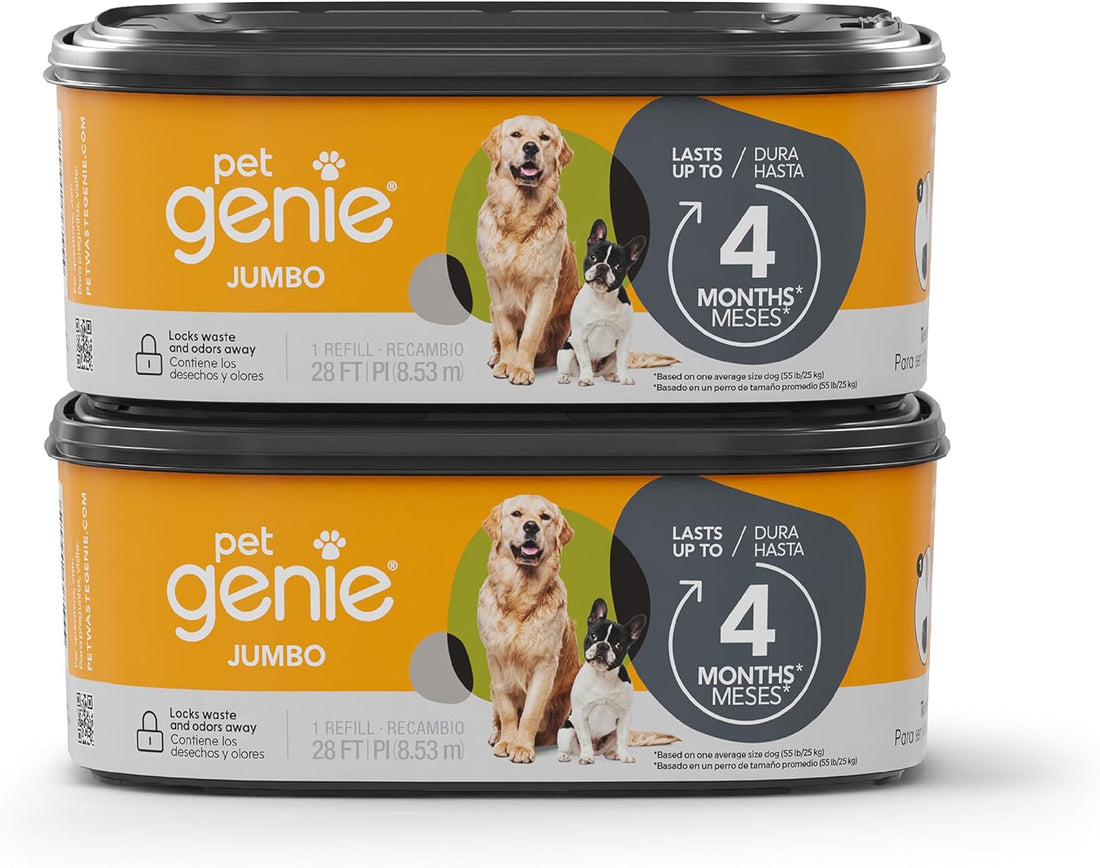 Pet Genie Refill Bags | Jumbo 2-Pack, 56 Total ft
