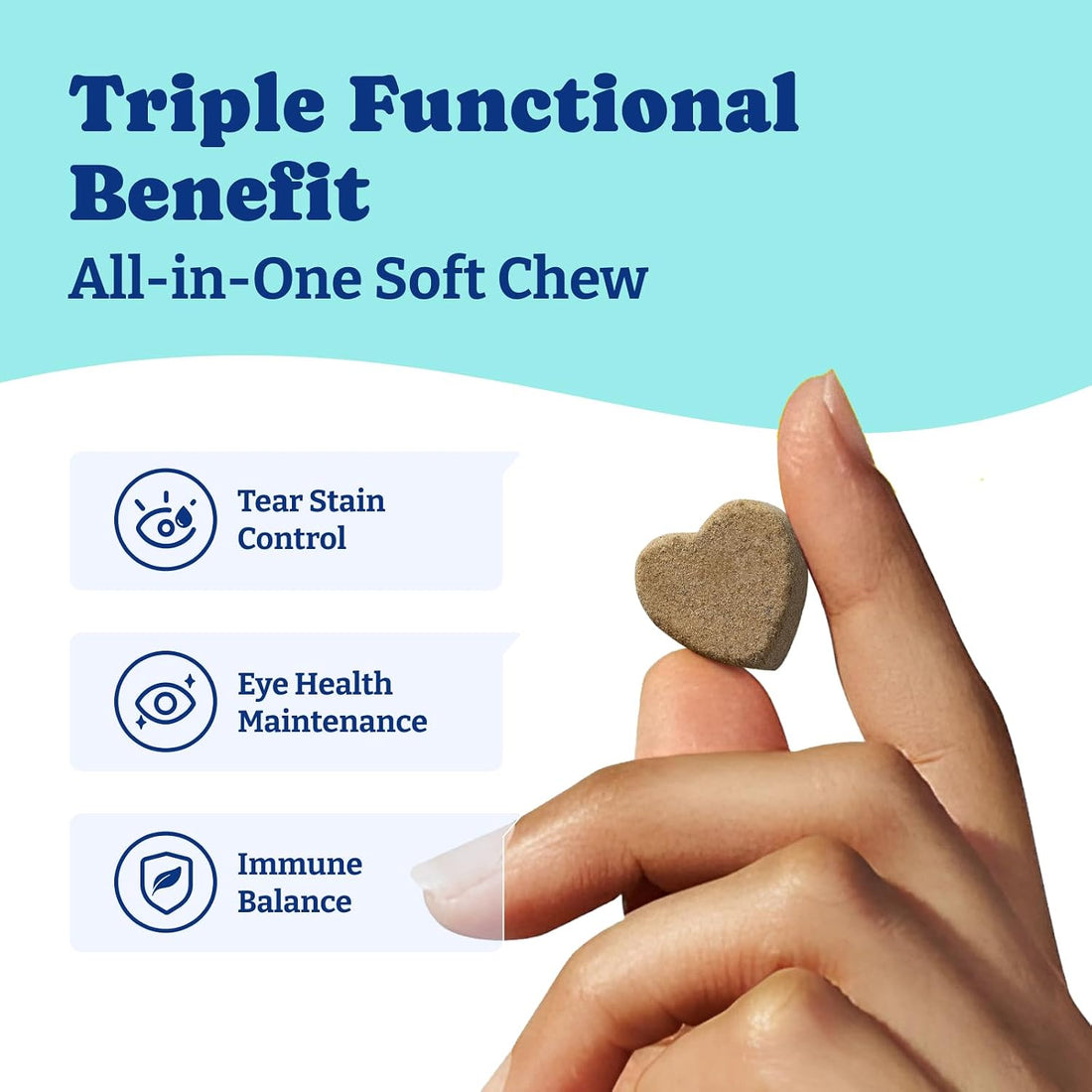 Tear Stain Support Chews for Dogs, Eye Health & Immune Supplement