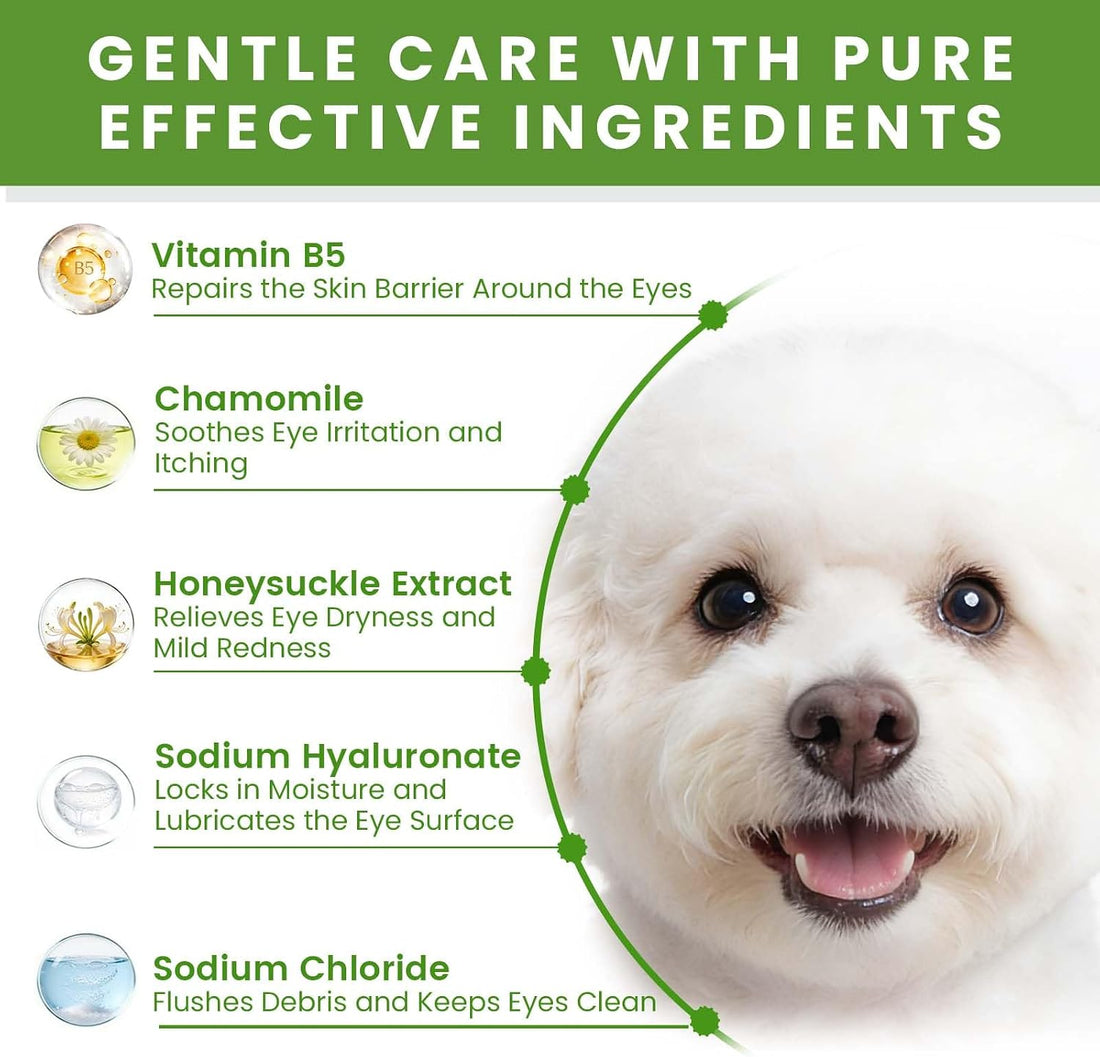 Cozura Dog Eye Drops for Allergies & Itching - Relief for Dry Red Eyes