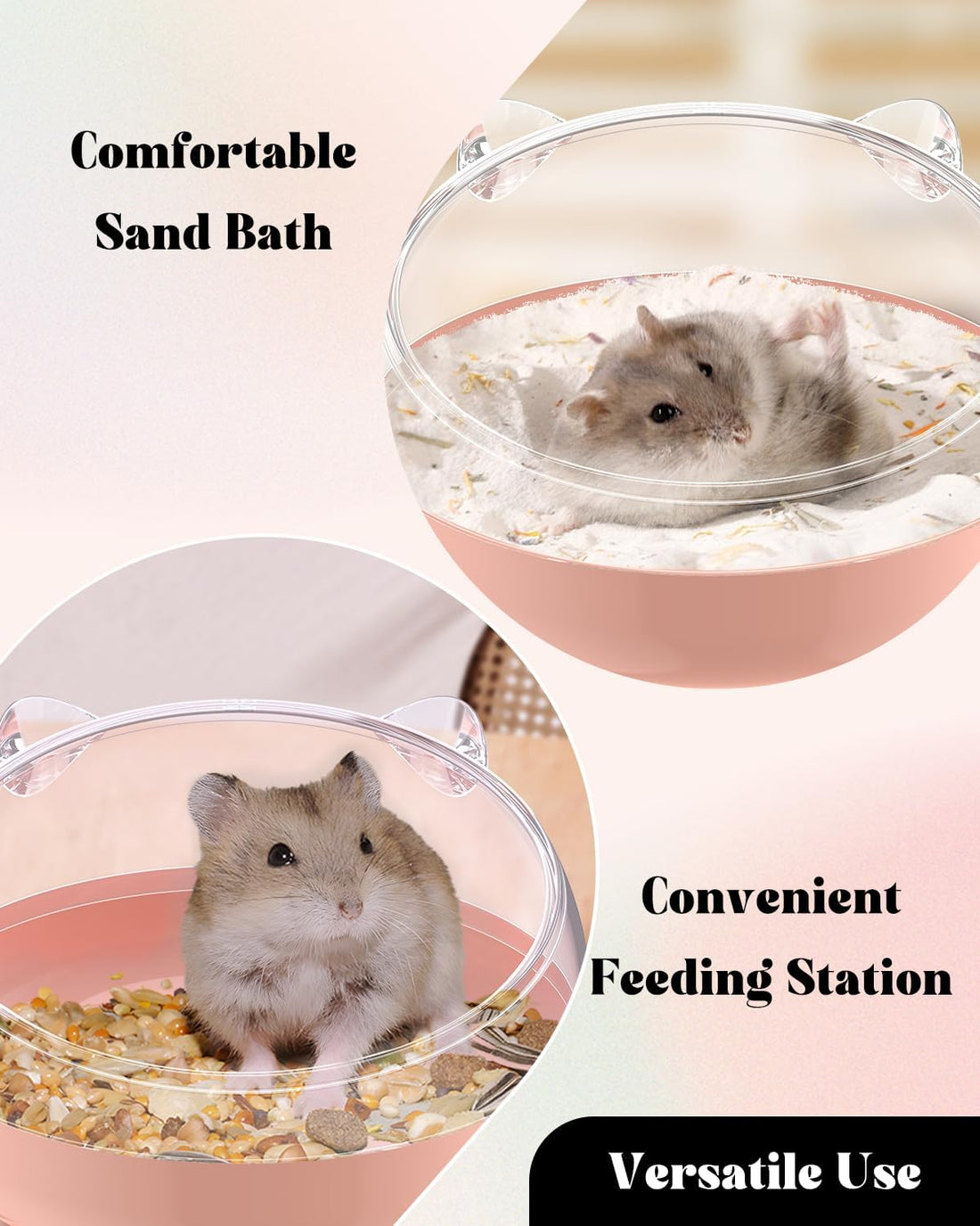 Pawfly Hamster Sand Bath Container, Hamster Sand Bath Box