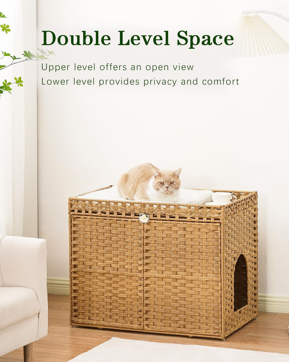 SETVSON Cat Litter Box Enclosure Furniture