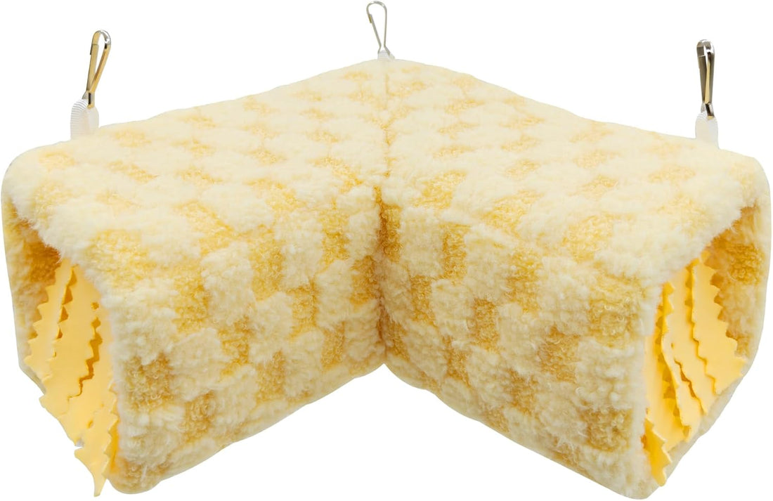 Plush Warm Hideout Tunnel Bed for Hamster, Guinea Pig, Pet Rat
