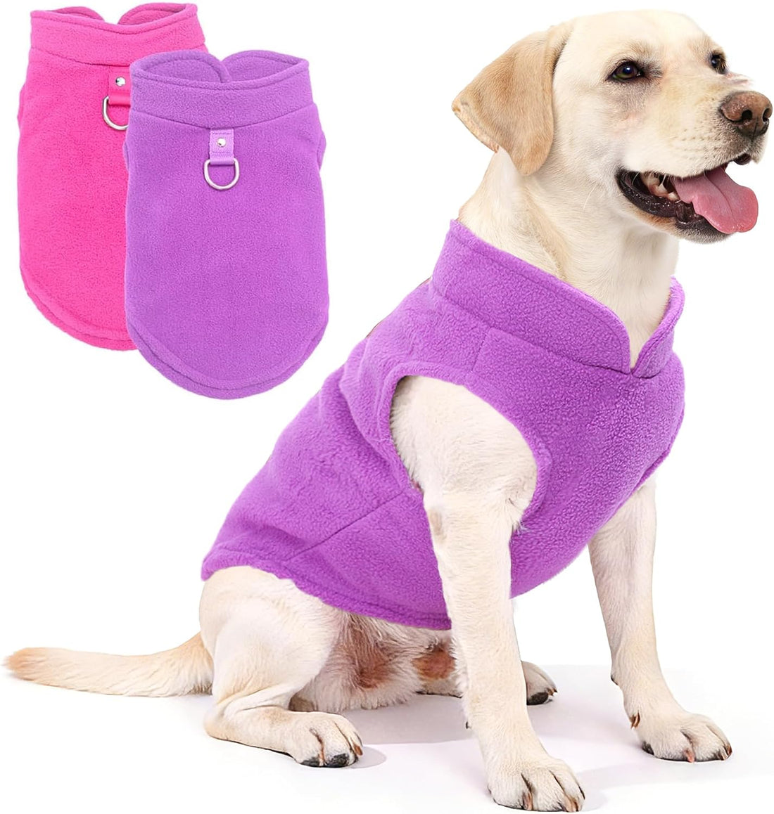 2 Pieces Fleece Dog Sweater Vest Winter Warm Dog Clothes for Small