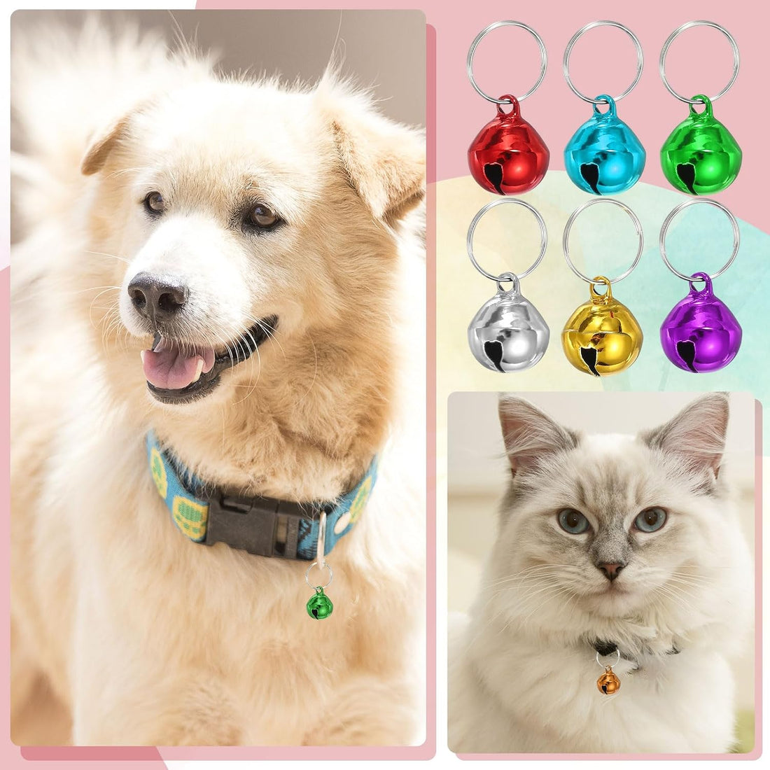 PATIKIL 12 PCS Dog Bell, Mini Cat Bell Small Pet Collar Bells