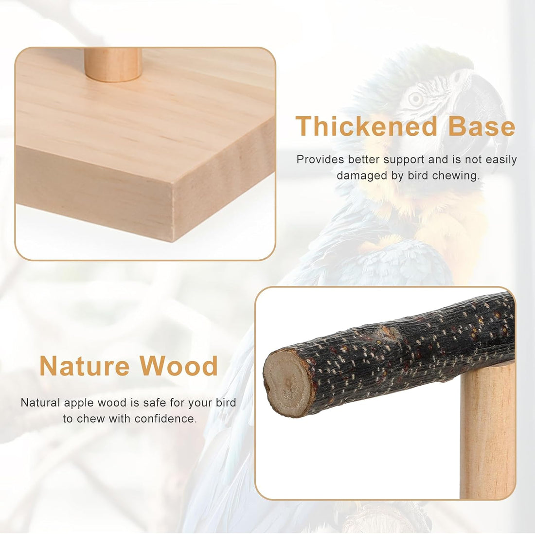 Bird Perch Stand Bird Training Stand Portable Tabletop Parrot Stands