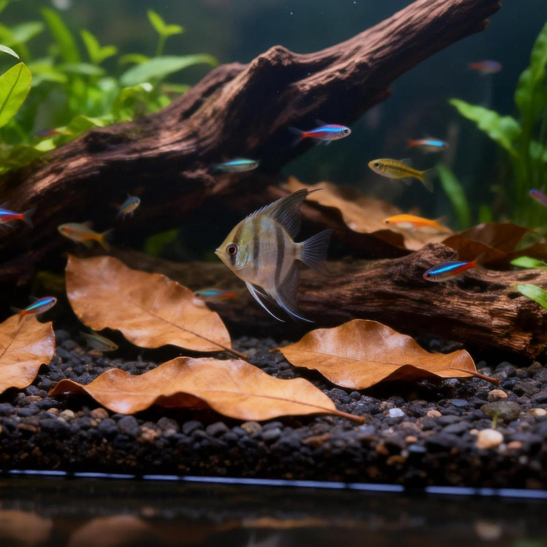 100Pcs Indian Almond Leaves Longan Leaves Aquarium Decor Water