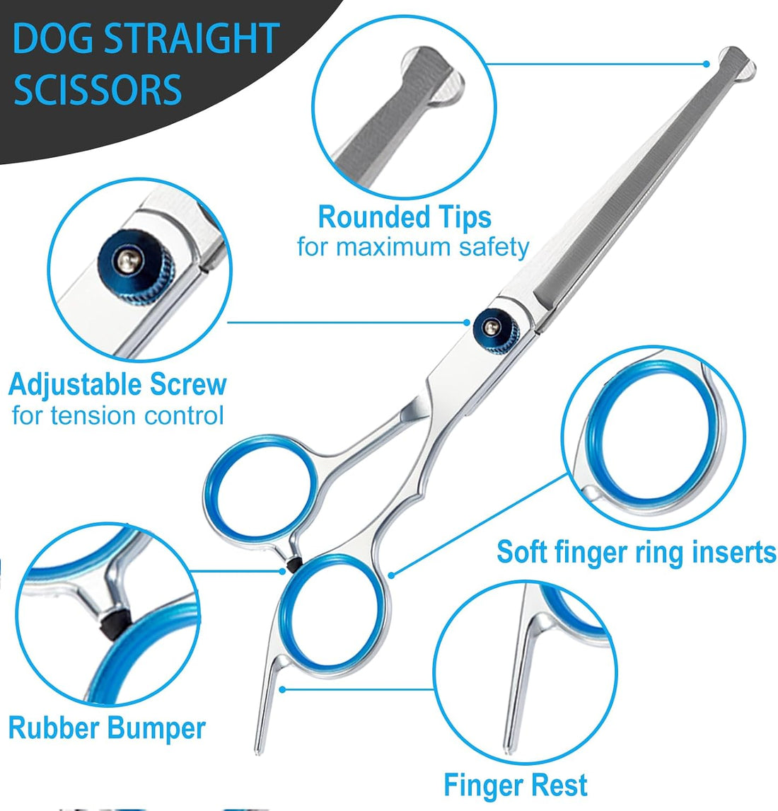 5 in 1 Premium Dog Grooming Scissors