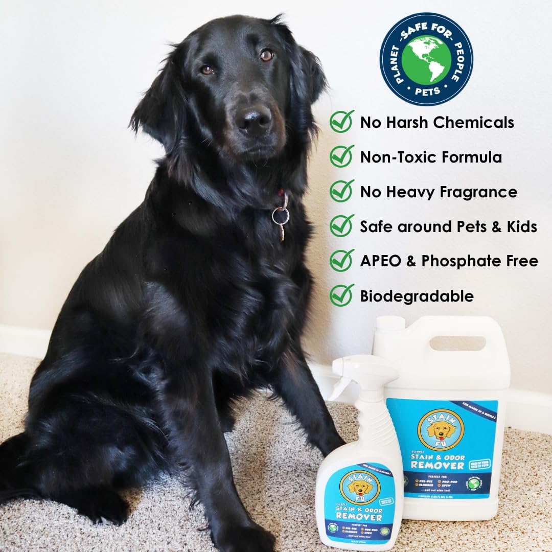 Pet Stain & Odor Remover – Carpet Cleaner Spray for Dog & Cat Urine