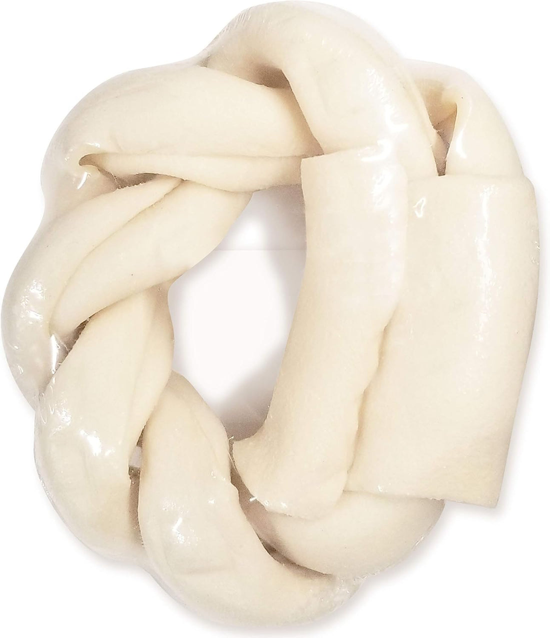 Cadet Premium Grade Beef Hide Braided Donut Dog Chews, 5"