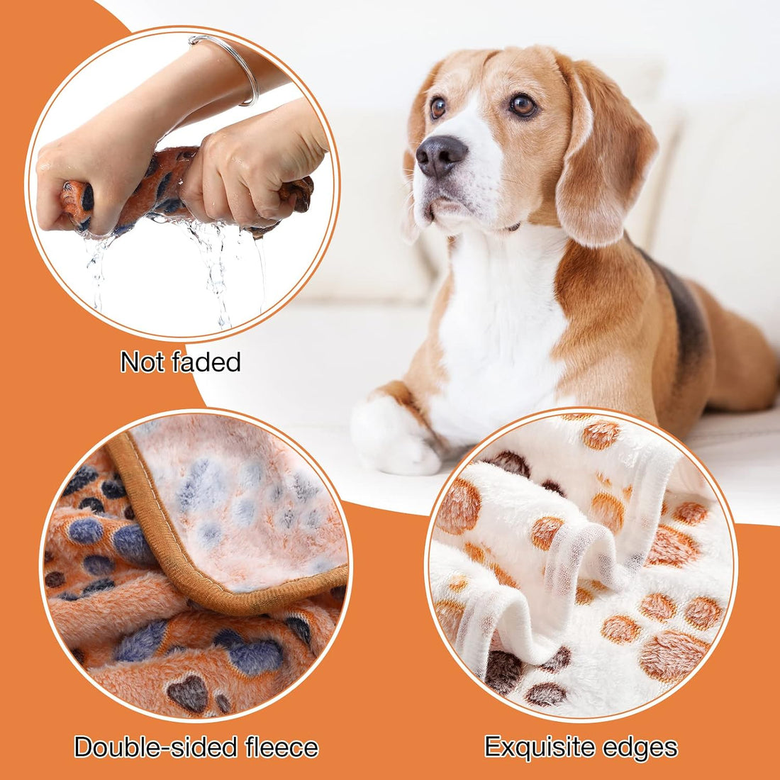 Chumia 18 Pcs Fleece Puppy Blanket for Dog Cat