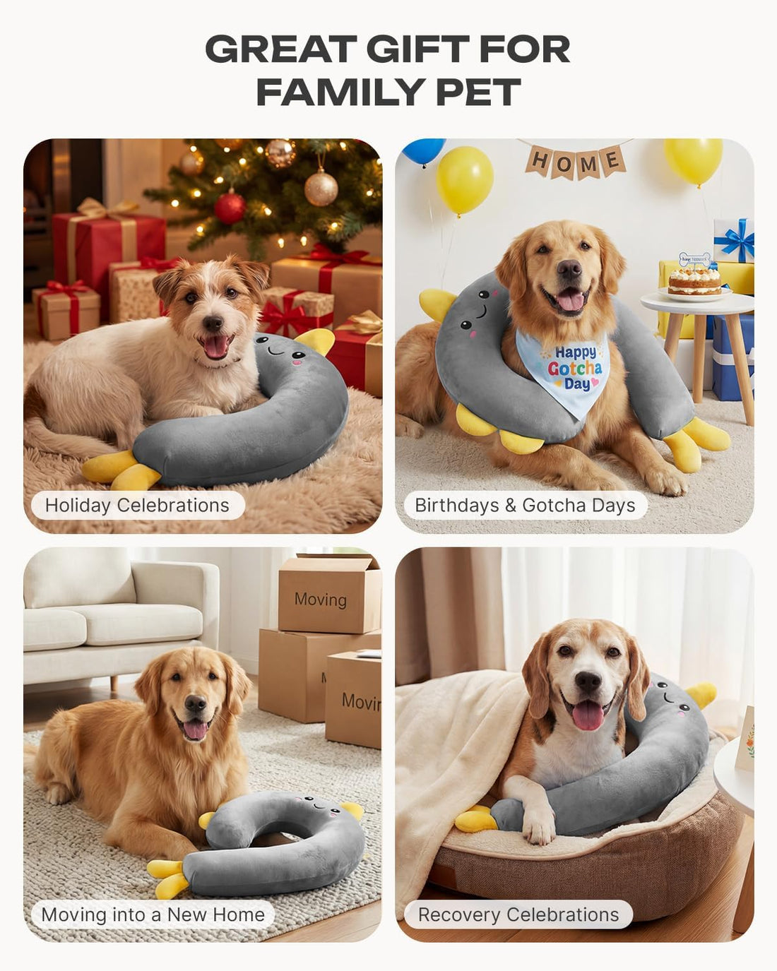 Losape Dog Calming Pillow, Soft Pet Pillows for Small Dogs and Cats