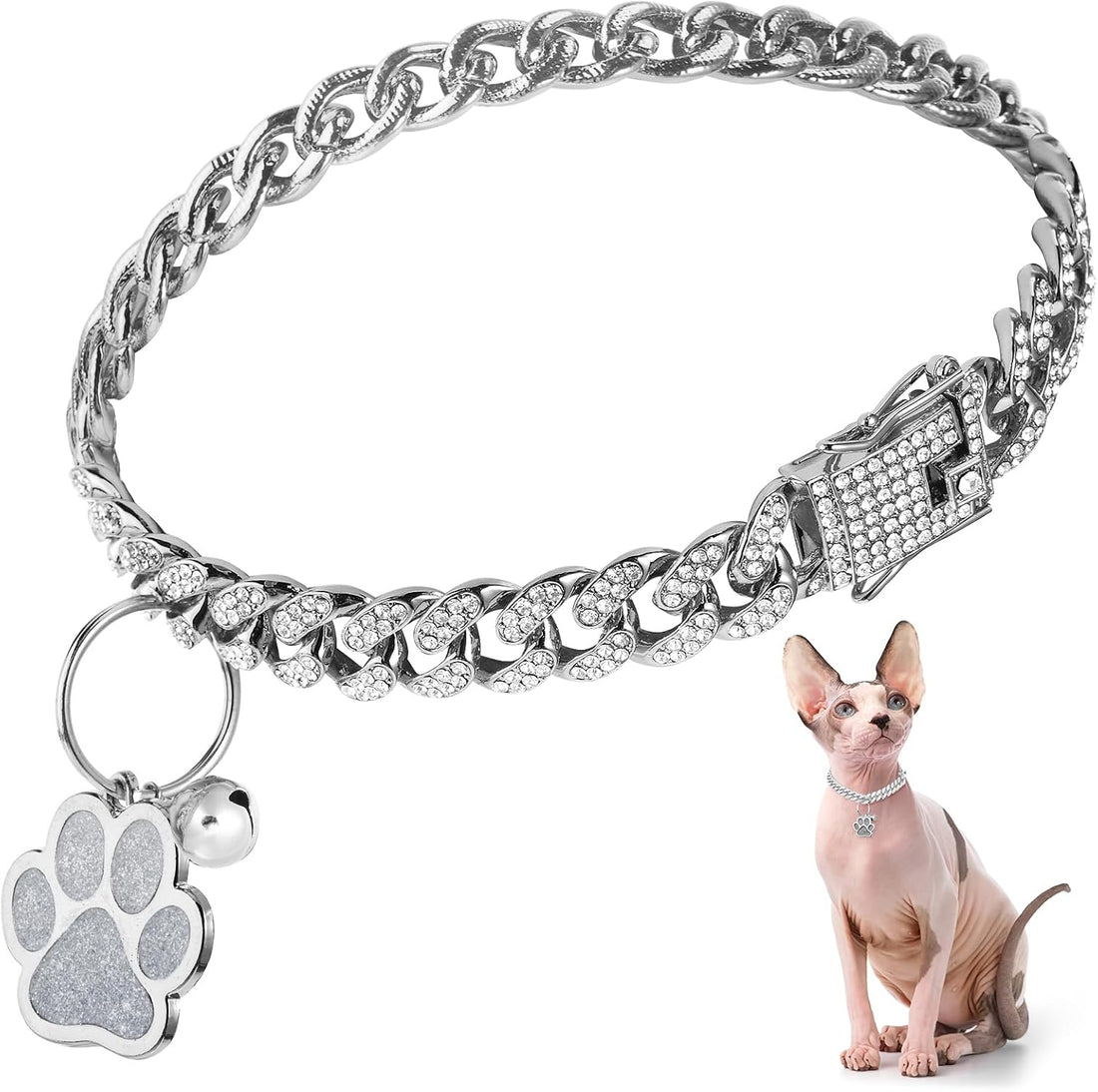 Hillban Cat Collar Chain Diamond Jewelry Gift