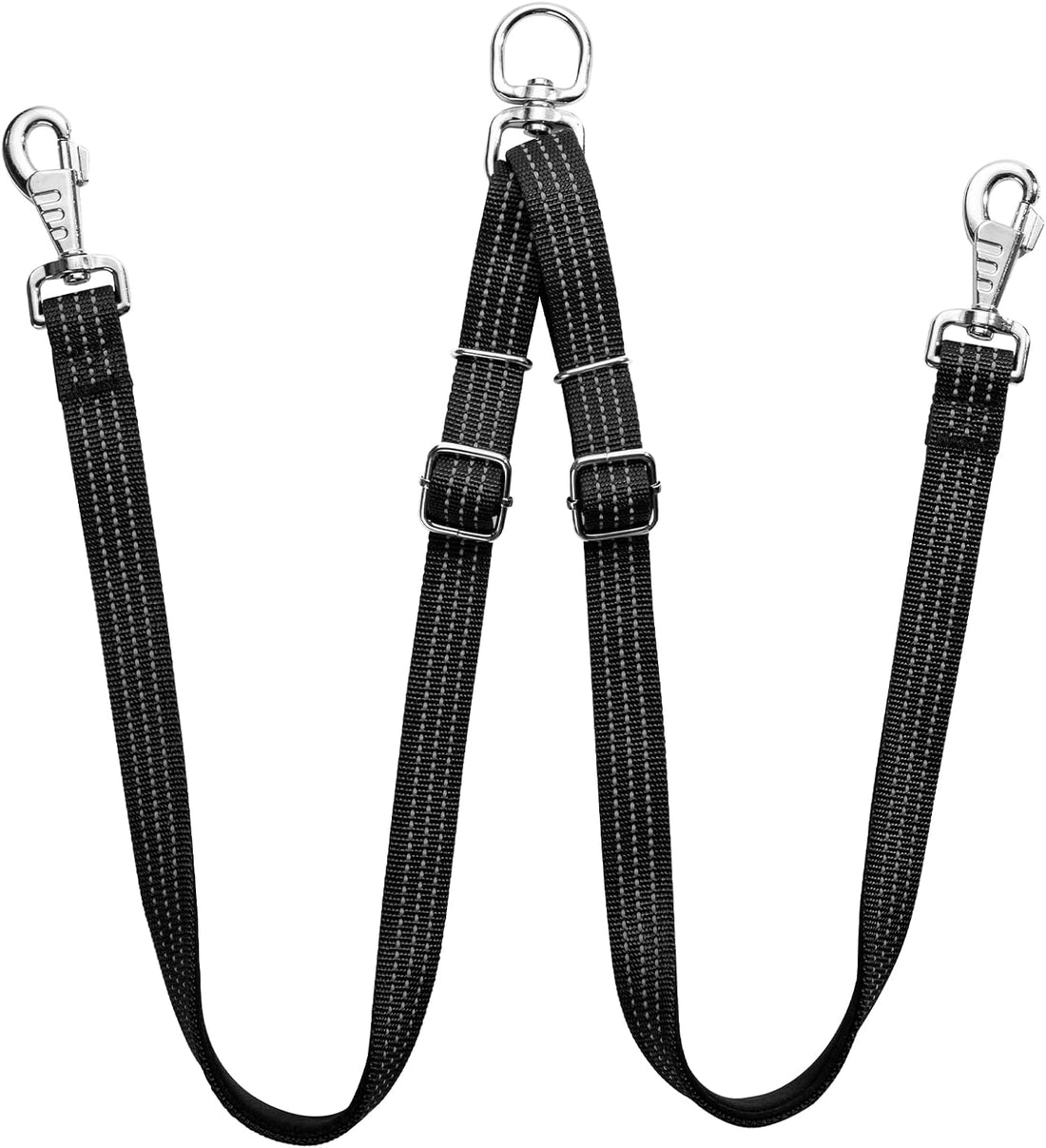 Double Dog Leash Coupler,No Tangle Dog Leashes Connector,Two Dogs