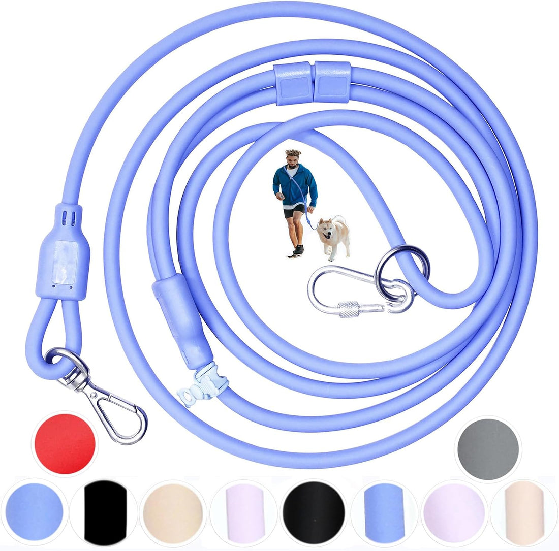 9-in-1 Hands Free Dog Leash Crossbody/Waist Purple Small Dogs