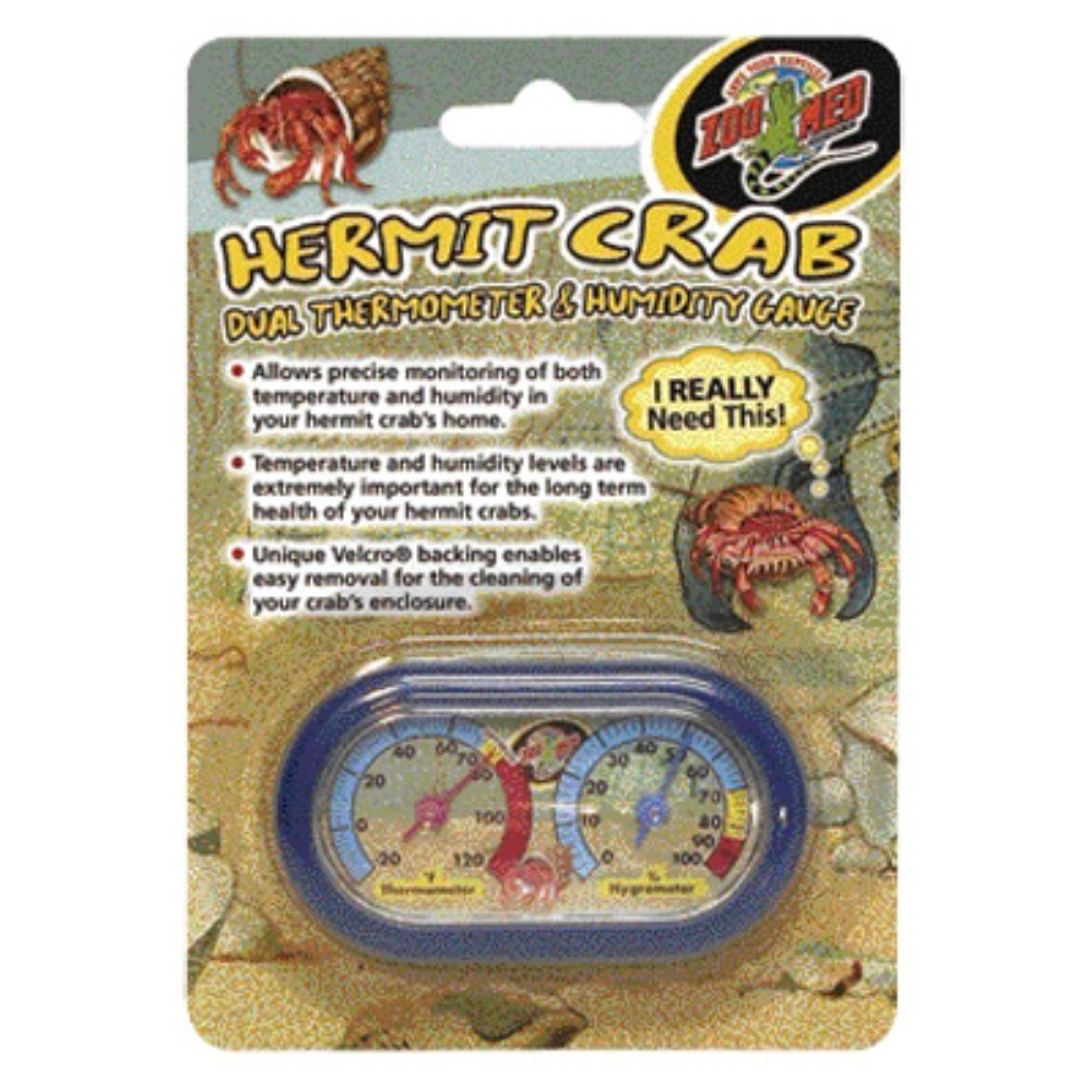 Hermit Crab Dual Thermometer and Humidity Gauge