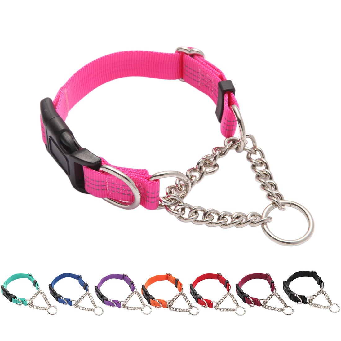 Yunleparks Martingale Dog Collar with Quick Release Buckle Steel