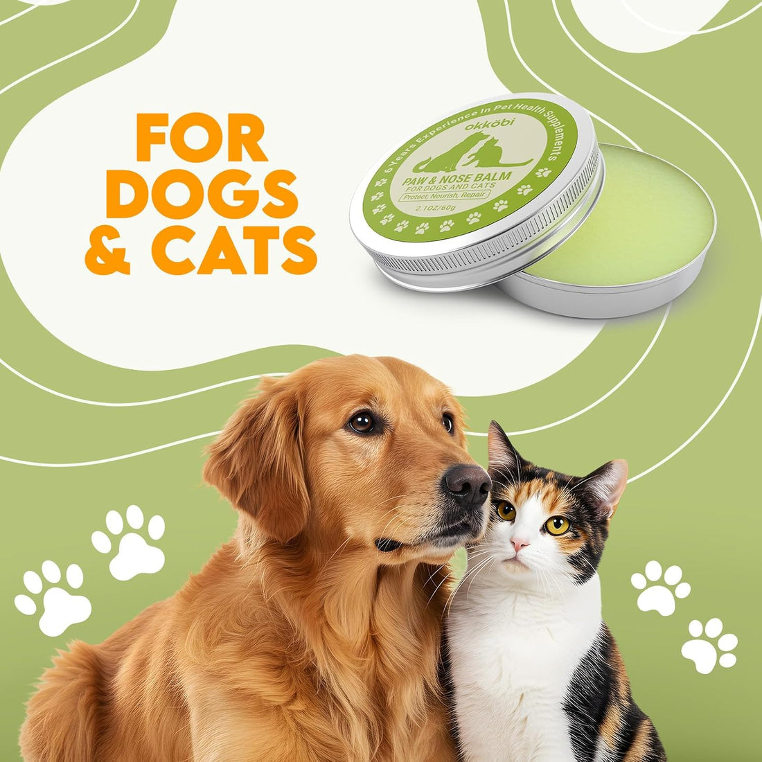 OKKÖBI Dog Paw Balm - Coconut, Shea Butter