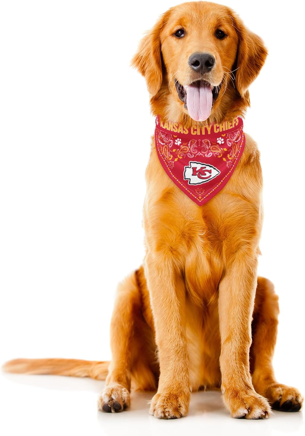 Littlearth NFL Kansas City Chiefs Pet Bandana, Team Color, X-Large