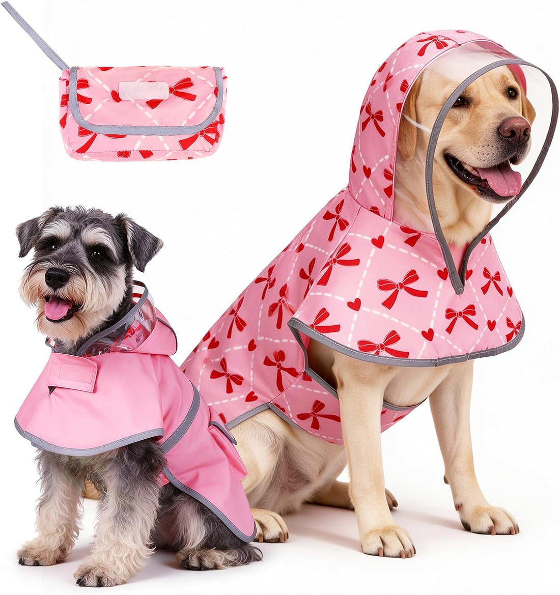 KOOLTAIL 2-in-1 Reversible Large Dog Raincoat