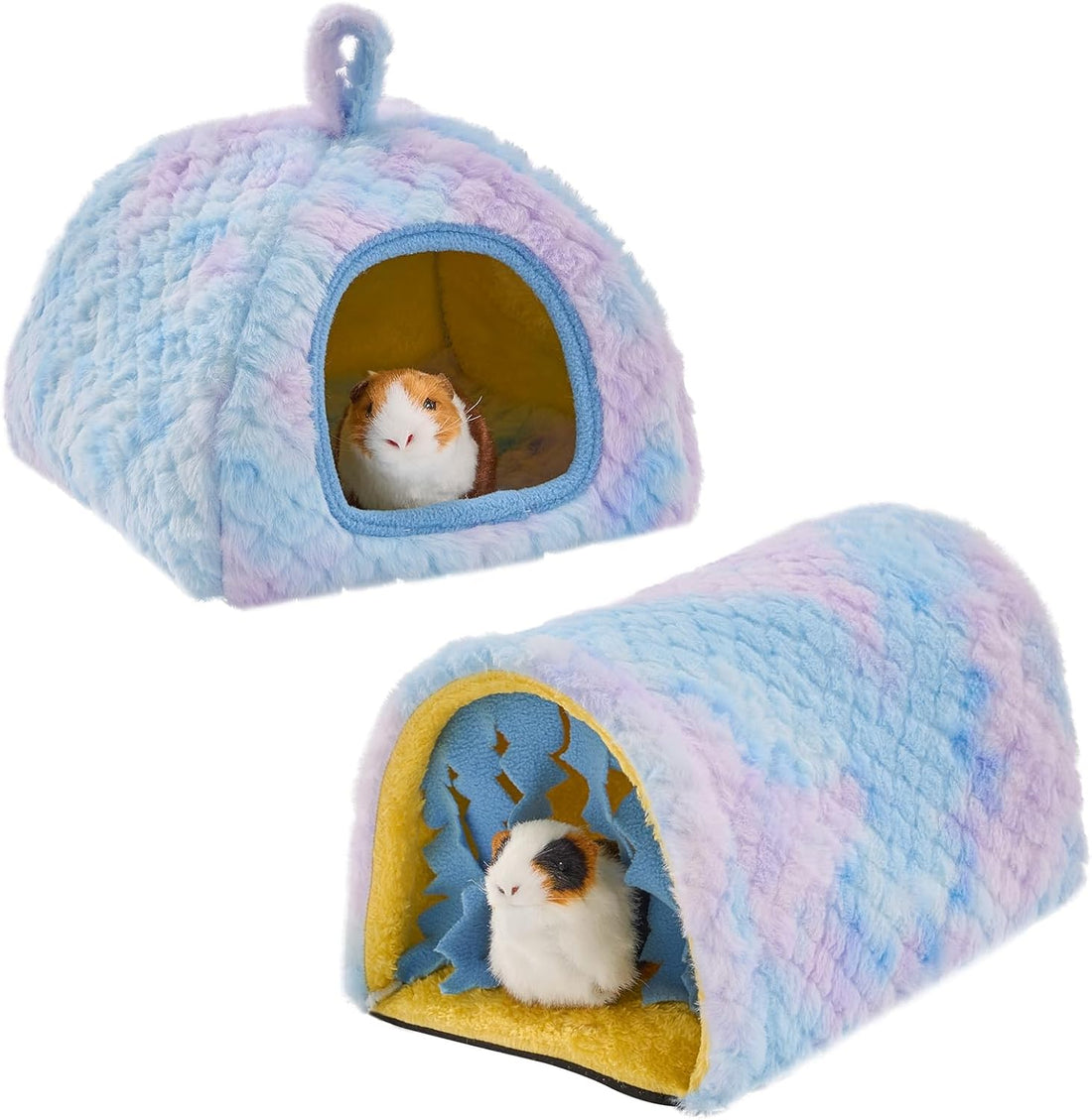 Avont 2-Pack Guinea Pig Tunnel & Hideout Bed Set
