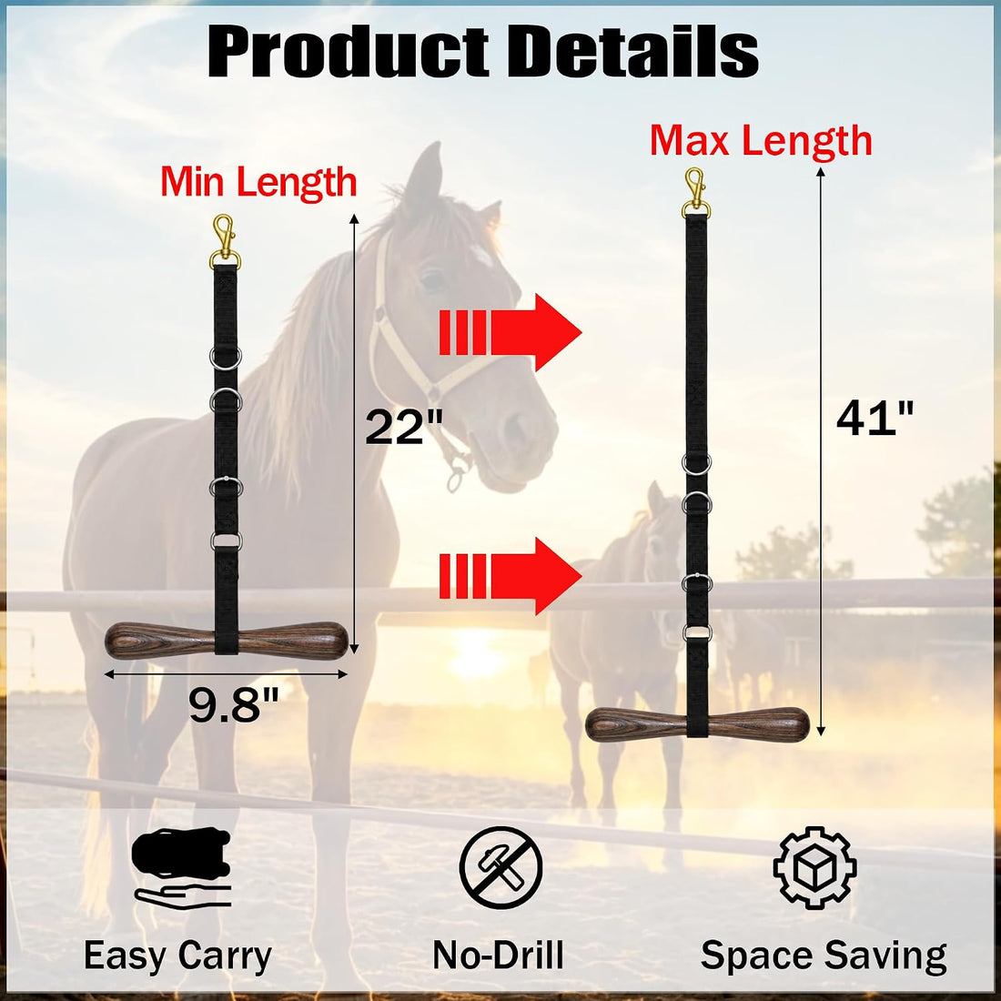 Portable Saddle Rack - Wooden Saddle T Hanger for Horse Stall & Car