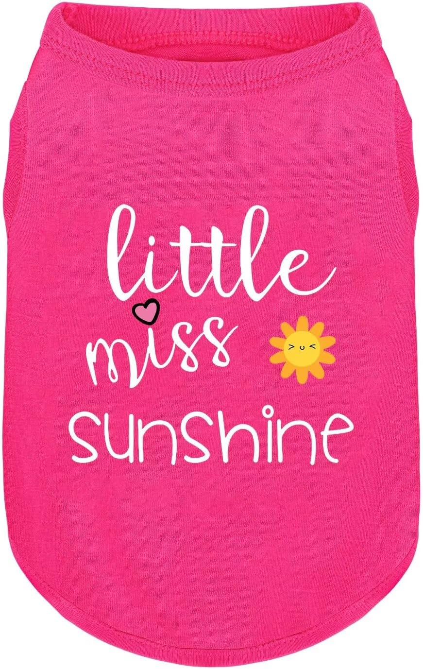 Pink Cotton Dog Shirt with 'Little Miss Princess' Print