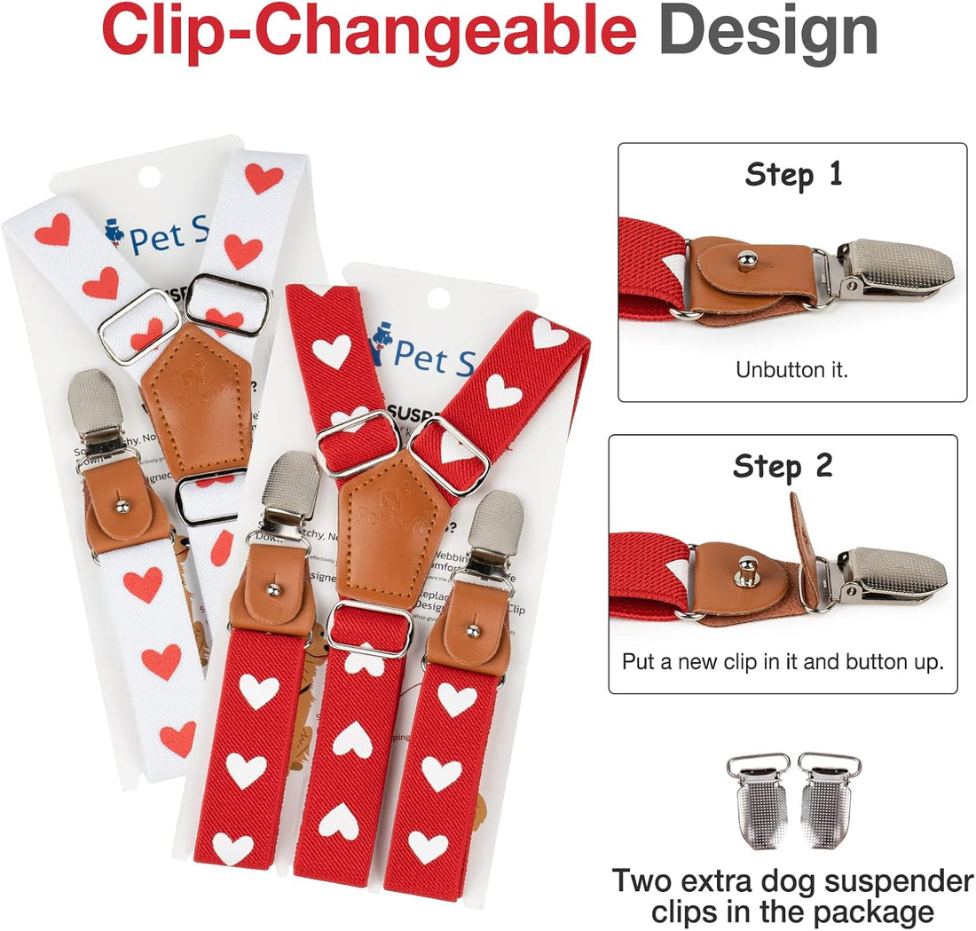 Pet Soft Dog Suspenders 2 Pieces Female Dog Diaper Suspenders