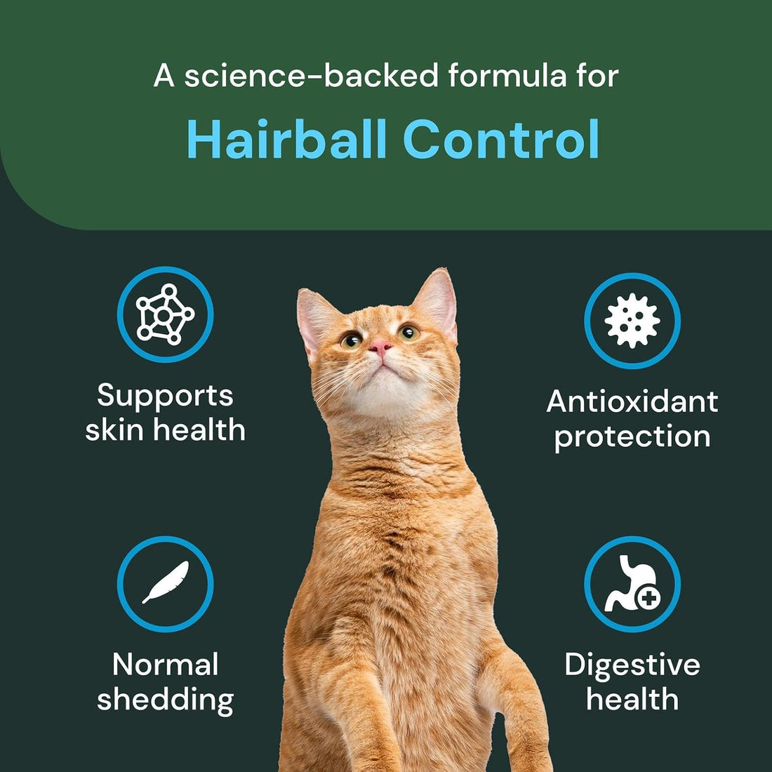 VetriScience Hairball Control for Cats, Chicken Flavor, 60 Chews