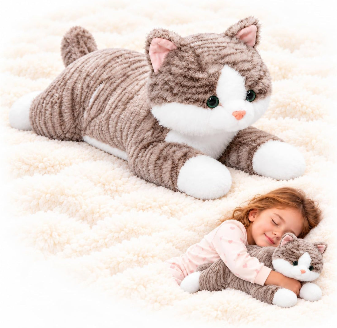 Weighted Cat Stuffed Animal, 3 lb, 23.6 in Plush Cat