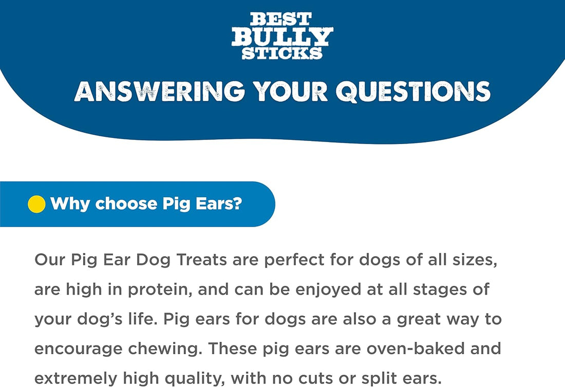Best Bully Sticks Pig Ears - 25 Count - All Natural
