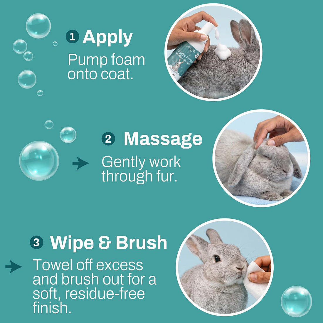 Avantic Pets Rabbit Waterless Dry Shampoo 200ml
