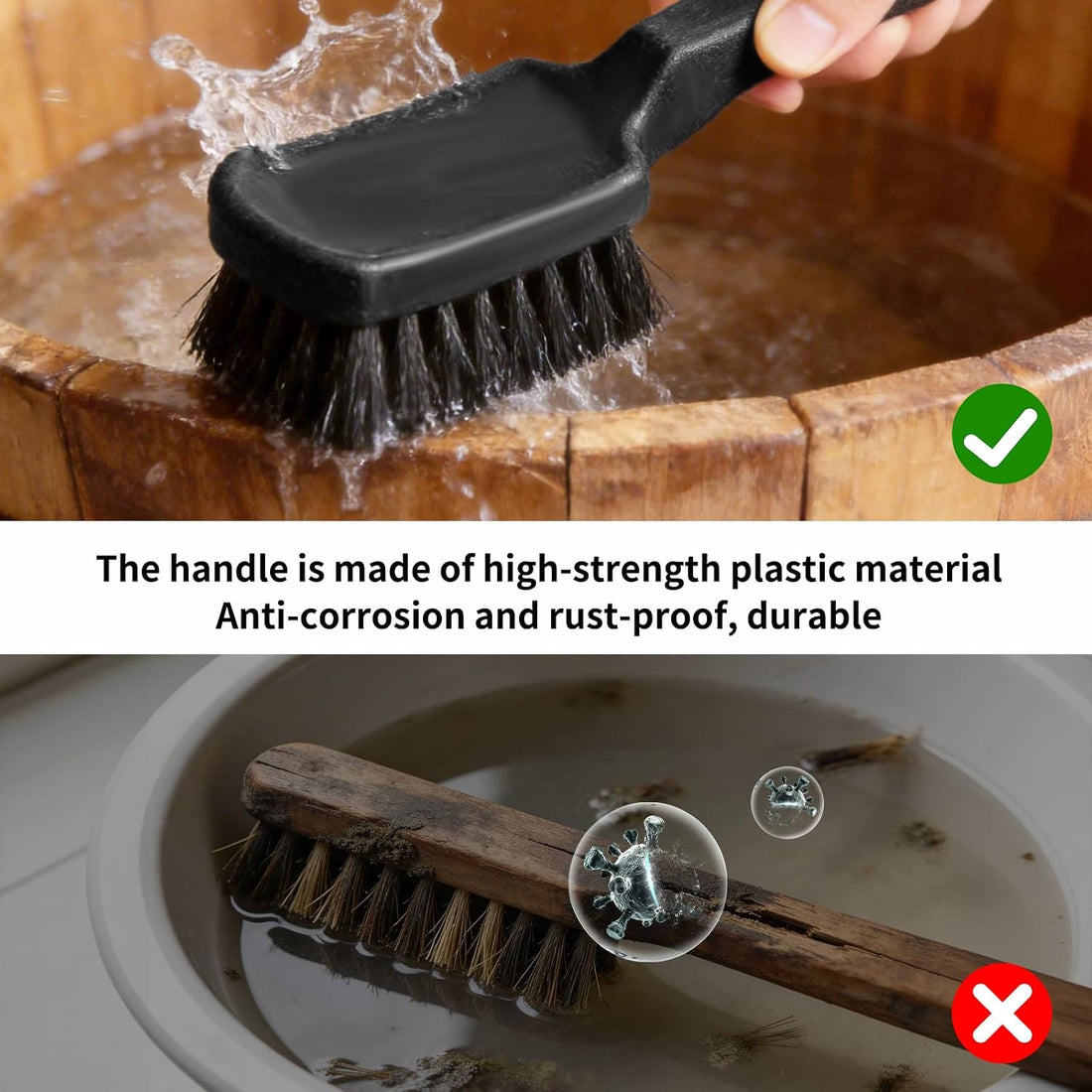 2Pcs Horse Bucket Brush Trough Scrub Water Trough Scrubber