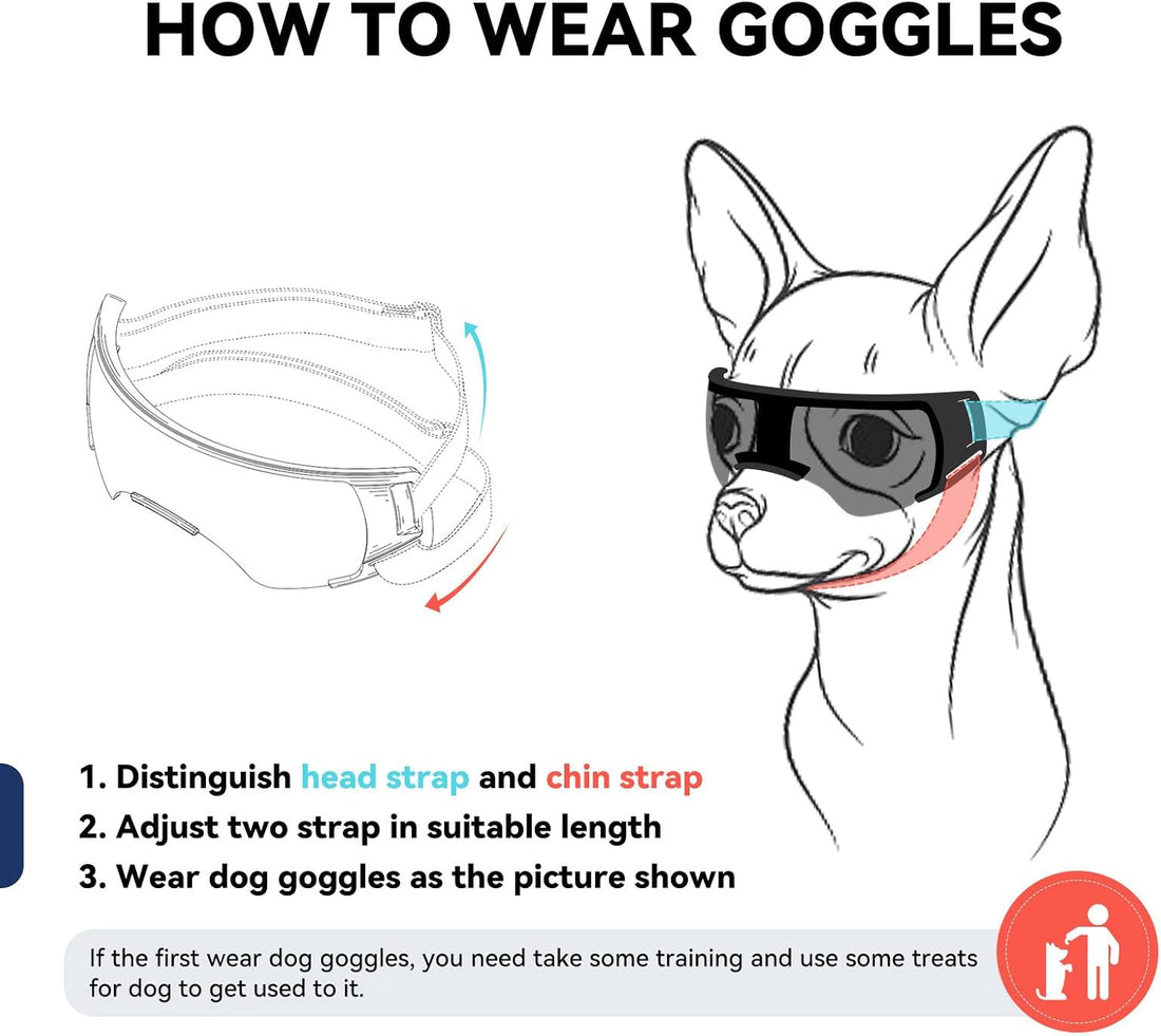 Dog Goggles for Small Dog Doggy Goggles with Adjustable Straps