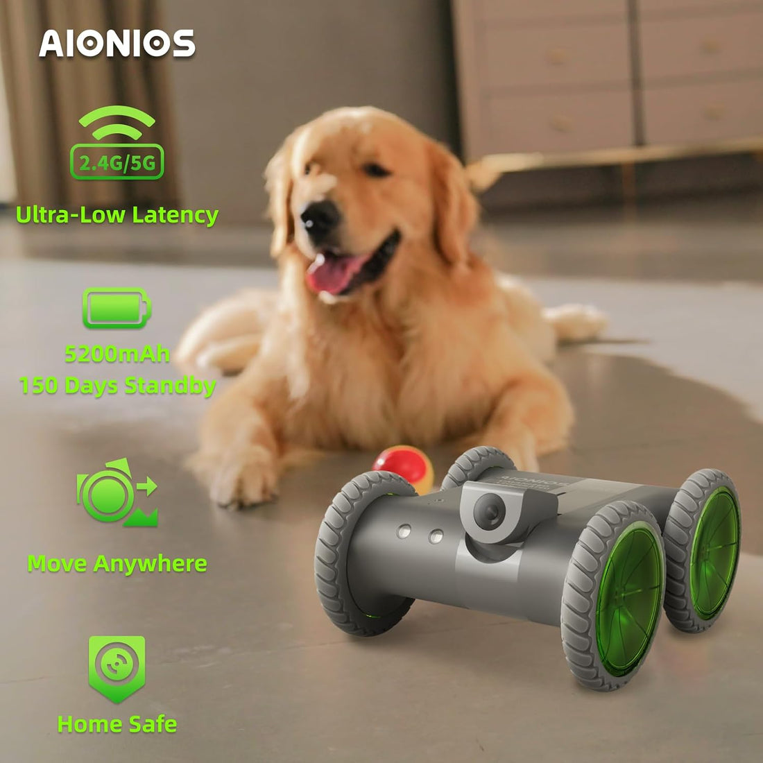 ata05 Home Robot Camera 4WD Whole‑Home Mobility