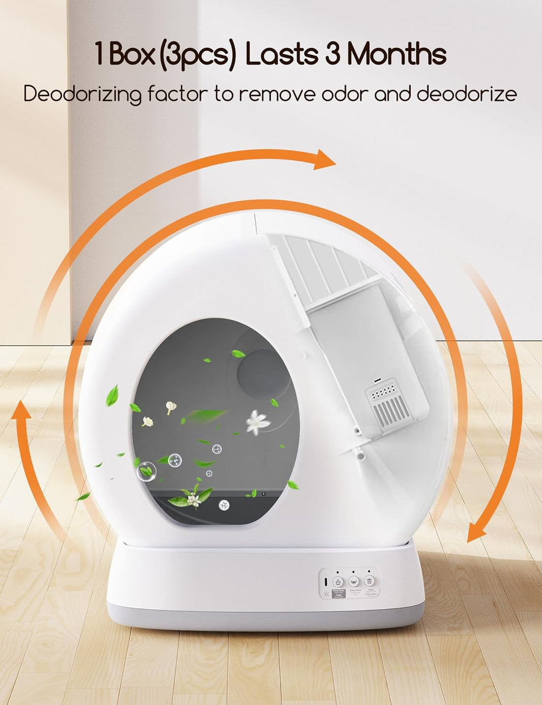 MeoWant Pet Odor Eliminator, Automatic Cat Litter Box Odor Deodorant