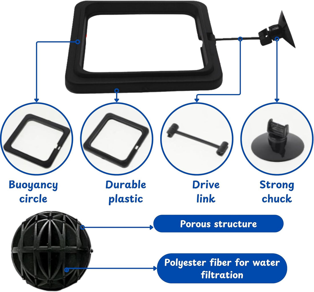 Turtle Feeding Ring for Fish Tank and 4pcs Nitrifying Balls Set