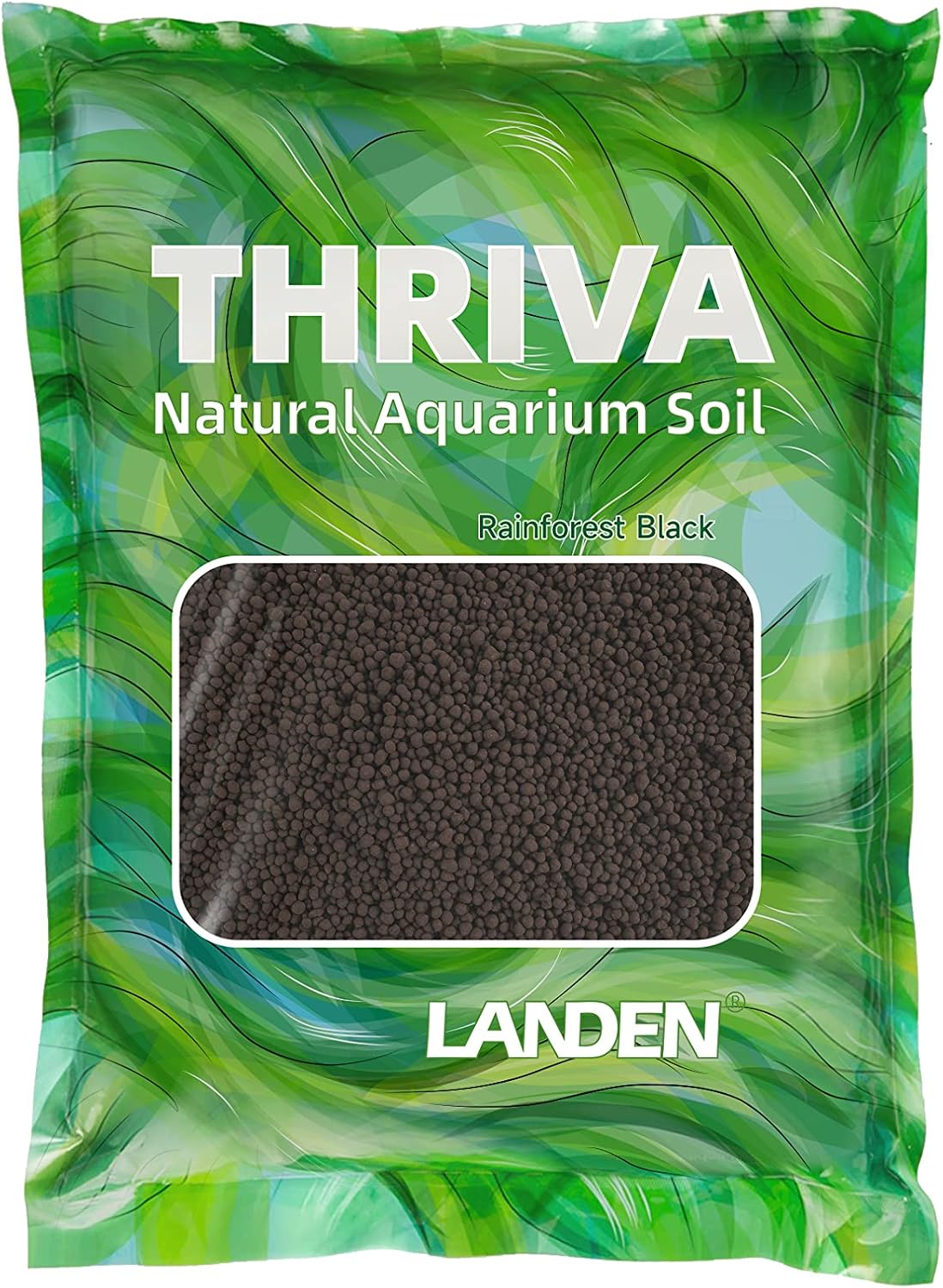 LANDEN Aquarium Substrate Soil for Plant Shrimp Tank,5L Black Medium