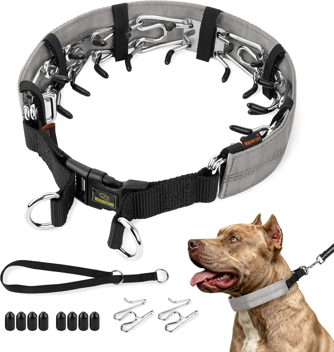 Mayerzon Hidden No Pull Dog Collar for Large Medium Small Dogs