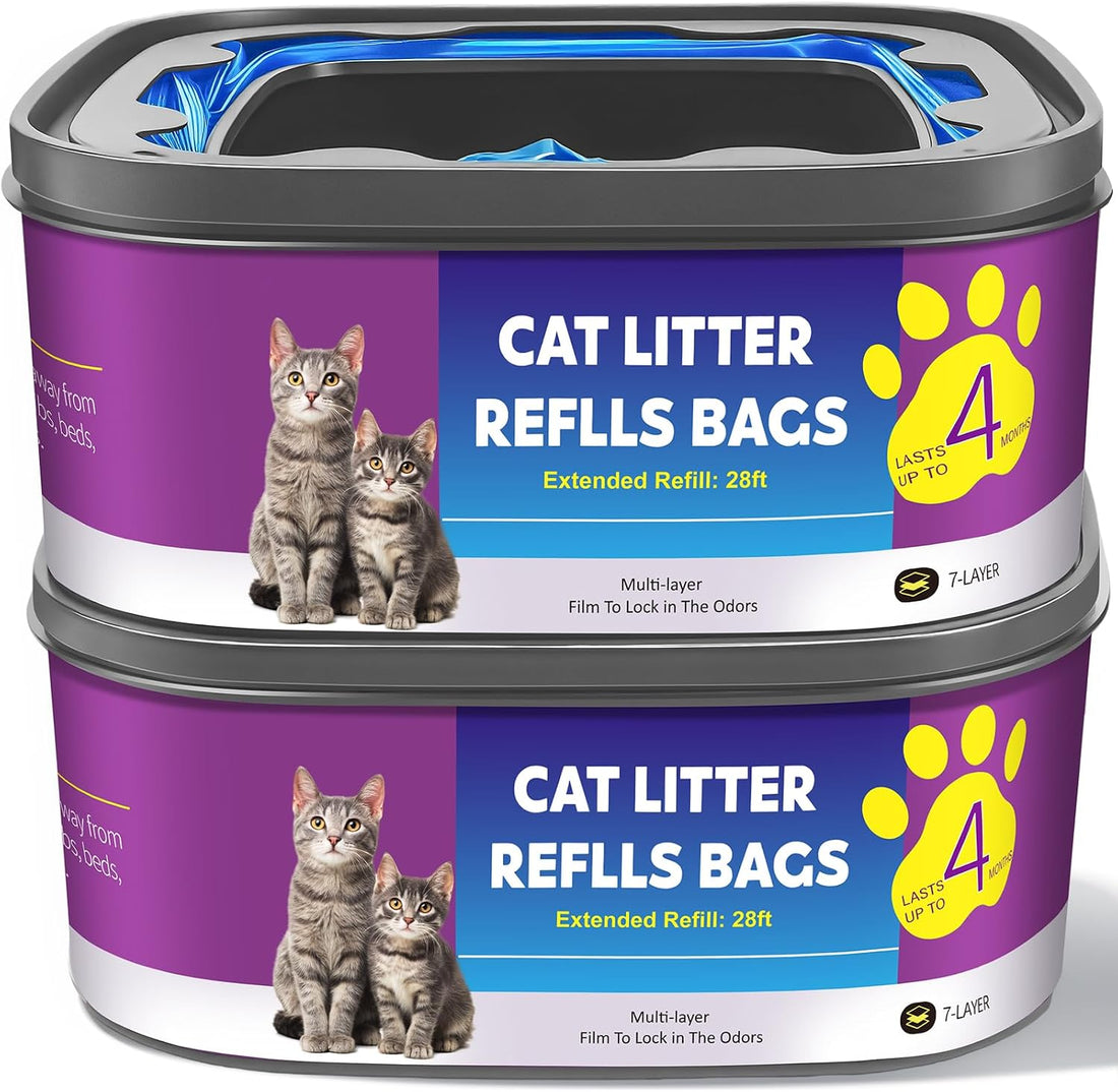 Feoxialy Cat Litter Refill Bags Jumbo 28FT 2 Pack Up to 8 Months