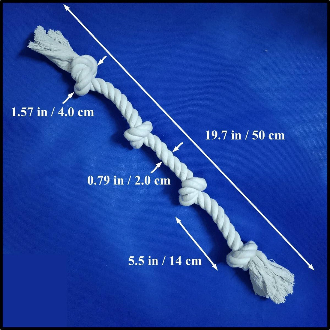 2-Pack 20” Heavy-Duty Dog Rope Toys for Strong Chewers